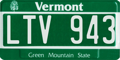 VT license plate LTV943