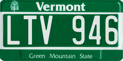 VT license plate LTV946