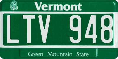 VT license plate LTV948