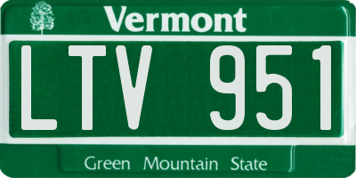 VT license plate LTV951