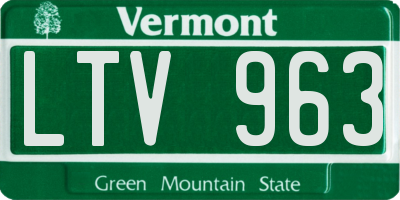 VT license plate LTV963