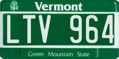 VT license plate LTV964