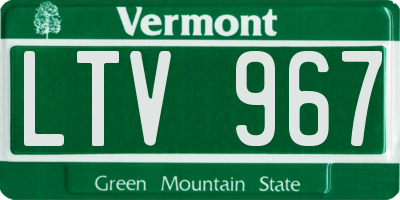 VT license plate LTV967