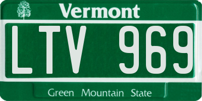 VT license plate LTV969
