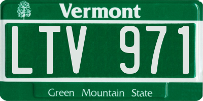 VT license plate LTV971