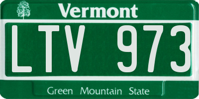 VT license plate LTV973