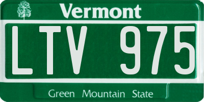 VT license plate LTV975