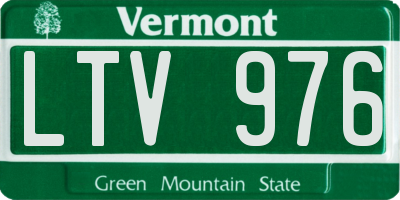 VT license plate LTV976