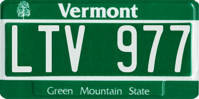 VT license plate LTV977