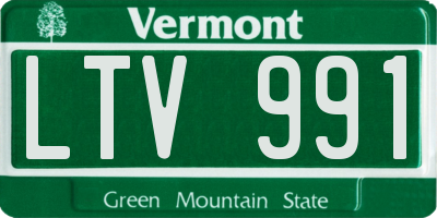 VT license plate LTV991