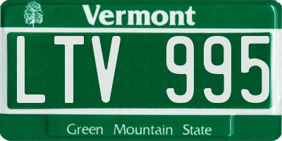 VT license plate LTV995