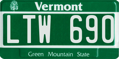 VT license plate LTW690