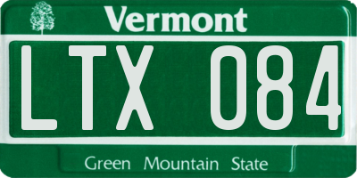 VT license plate LTX084