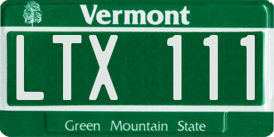 VT license plate LTX111