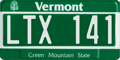 VT license plate LTX141