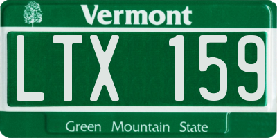 VT license plate LTX159