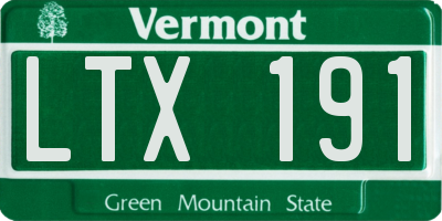 VT license plate LTX191