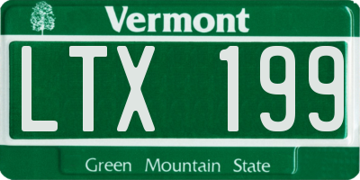 VT license plate LTX199