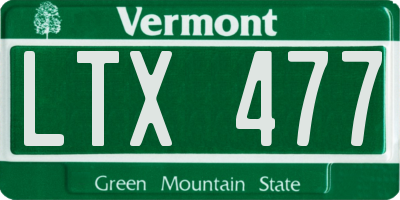 VT license plate LTX477