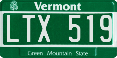 VT license plate LTX519