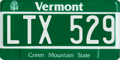 VT license plate LTX529