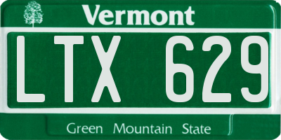 VT license plate LTX629