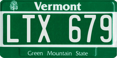 VT license plate LTX679