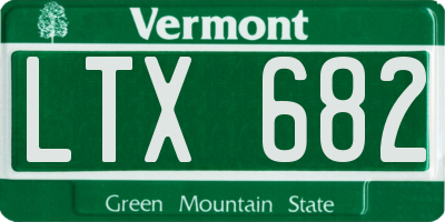 VT license plate LTX682