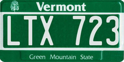 VT license plate LTX723