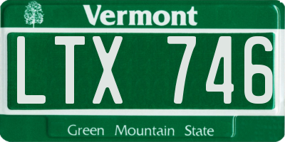 VT license plate LTX746