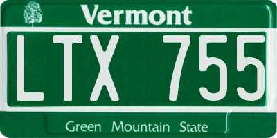 VT license plate LTX755