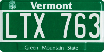 VT license plate LTX763