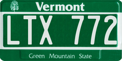 VT license plate LTX772