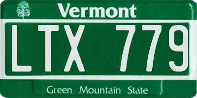 VT license plate LTX779