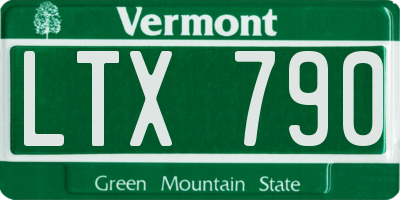 VT license plate LTX790