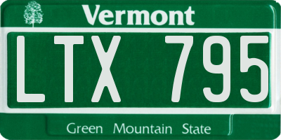VT license plate LTX795