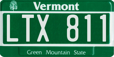 VT license plate LTX811
