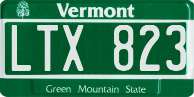 VT license plate LTX823