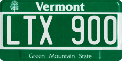 VT license plate LTX900