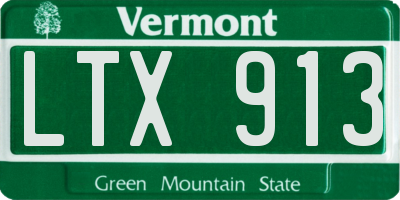 VT license plate LTX913