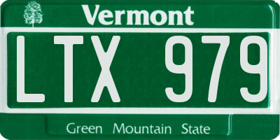 VT license plate LTX979