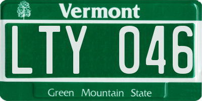 VT license plate LTY046