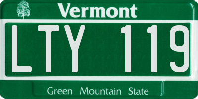 VT license plate LTY119