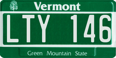 VT license plate LTY146