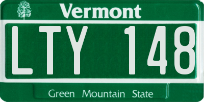 VT license plate LTY148