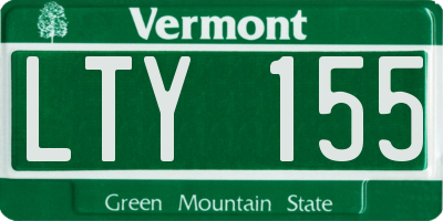 VT license plate LTY155