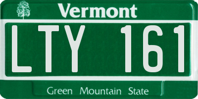 VT license plate LTY161
