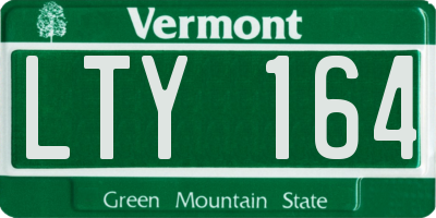 VT license plate LTY164