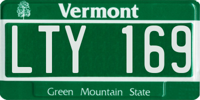 VT license plate LTY169