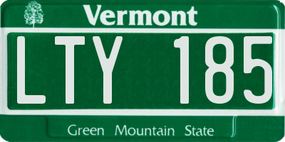VT license plate LTY185